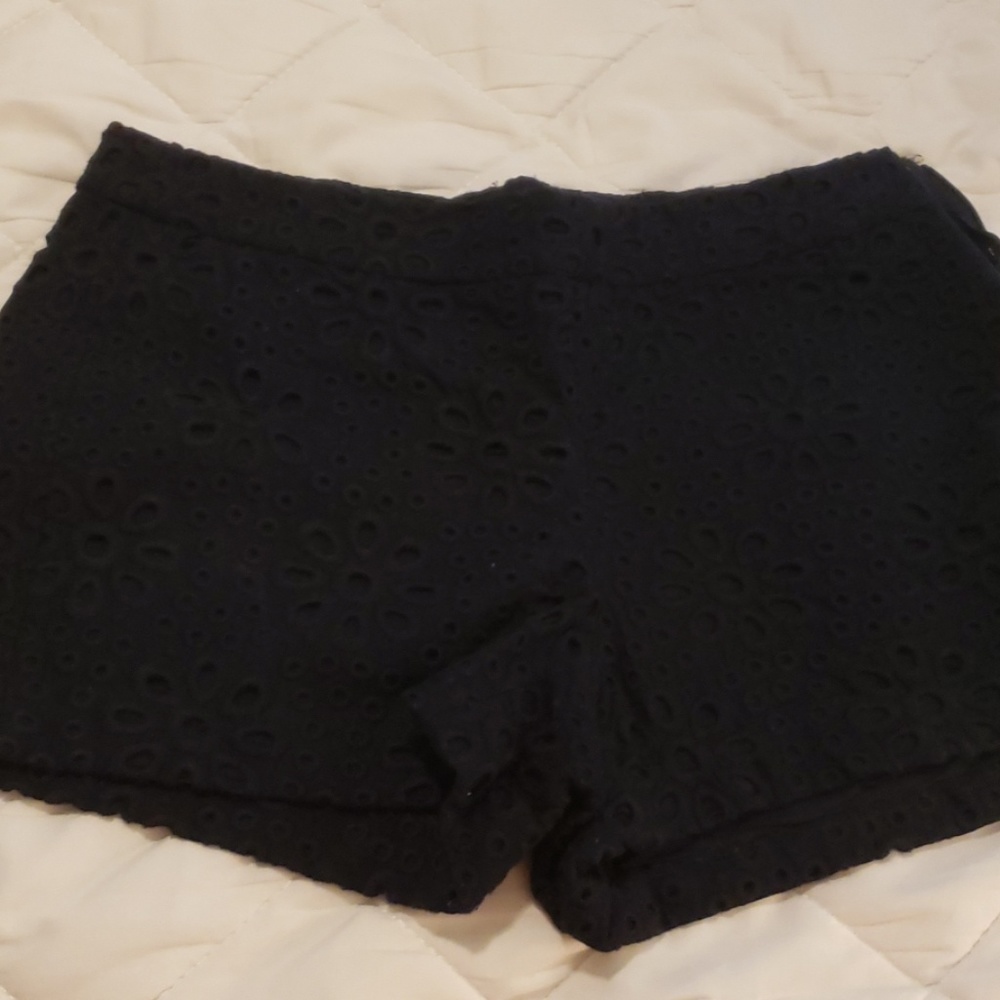 J crew navy eyelet shorts